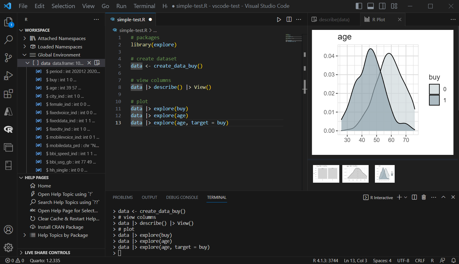 Using R VSCode Explore R By Roland Krasser